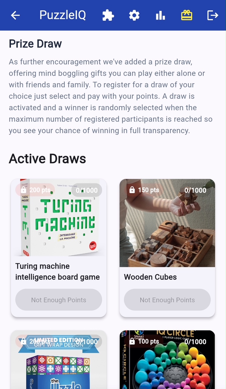 MyPuzzleIQ daily puzzle screen